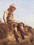 Franz von Lenbach Young Boy in the Sun Germany oil painting artist